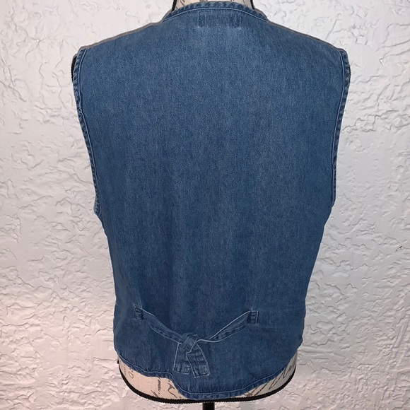 🦋Vintage Denim Crochet Boho Hippie Vest - Picture 5 of 8